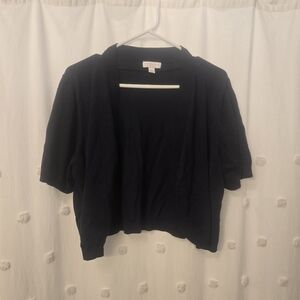 Charter Club Navy Blue Open-Front Shrug Size 3x